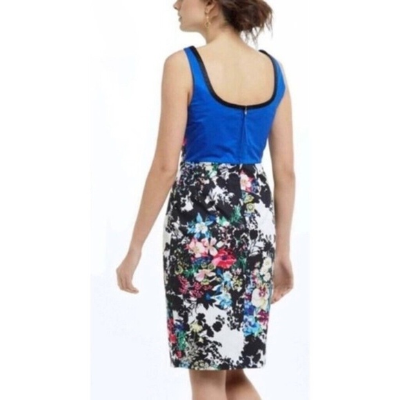 Anthropologie LEIFNOTES Chroma Shadow Floral Sheath Dress Fitted Romantic Size 0 - Picture 8 of 13